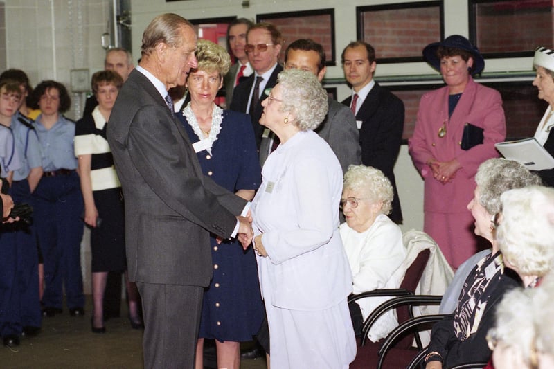 Gilhurst House resident Ada Butler, 79, and warden Mrs June Hazard met Prince Philip on his 1993 visit to Sunderland.