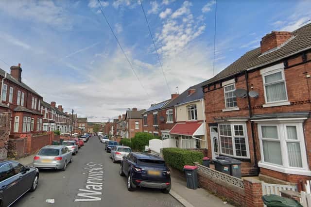 At around 6.30pm on Wednesday 30 November, it is reported that a 23-year-old man was approached by a group of men on Warwick Street in Rotherham town centre who assaulted him. Picture: Google