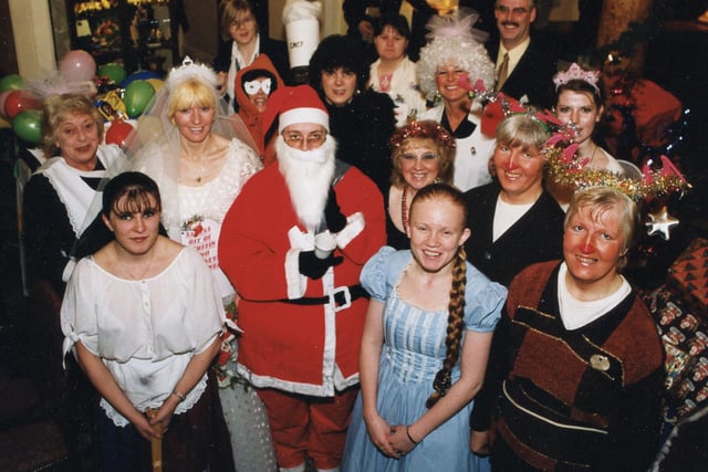Palace Hotel staff dressed up for Christmas in 1999