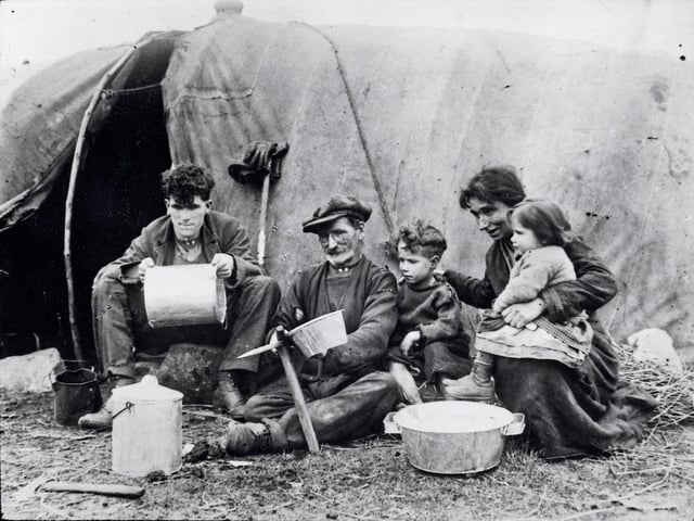 A MacDonald family on Skye who made their living from selling and mending items made from tin.
