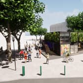 A vision from Sheffield City Council and operator Steelyard of what the Fargate Container Park could look ilke