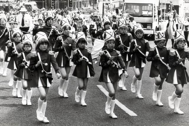 A Majoretttes band in the 1982 Lord Mayors Parade June 10th