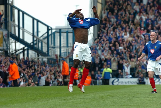 It was Lualua's day and the afternoon Pompey fans will forever associate with his somersault celebration!