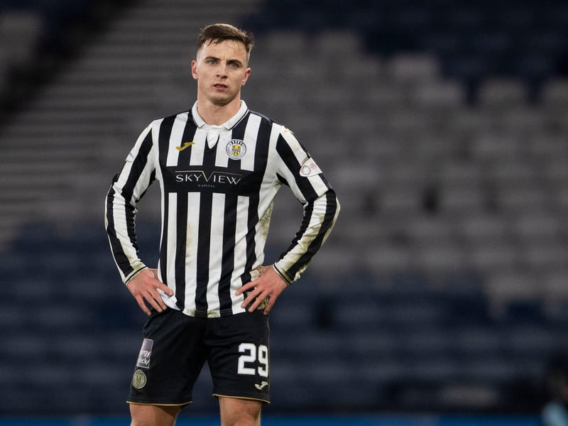 Won the free-kick for St Mirren's goal and came oh-so-close with a late effort.