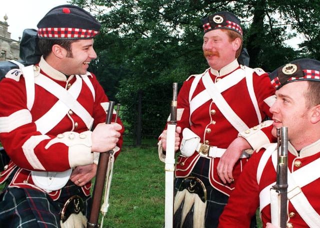 A reenactment at the hall in 1997.