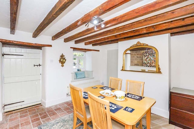 The two bedroomed cottage has its own dining area and lounge.
