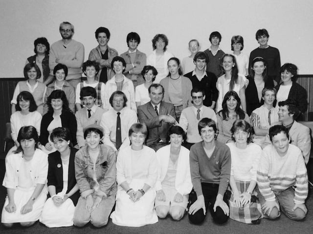 Hawick reception for Youth Exchange Federation, July 1984.