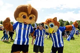 Fans pictured meeting the Mascots at Sheffield Wednesday's Owls in the Park in 2019. Picture: Marie Caley NSST-30-06-19-OwlsInThePark-10