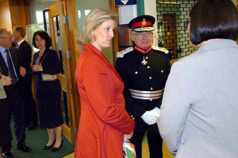 The Countess of Wessex visits the Scarsdale birth centre at Chesterfield Royal Hospital in 2010.