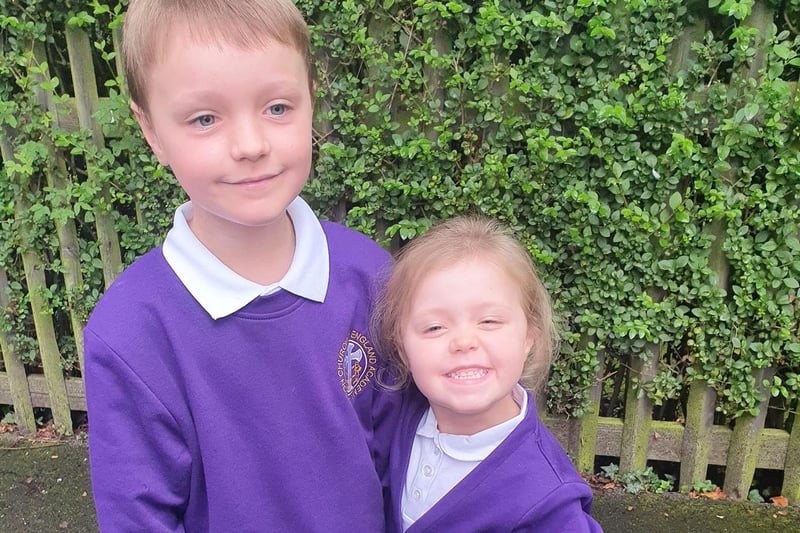 Ollie, going into Year 4, and Lucy starting Reception class.
