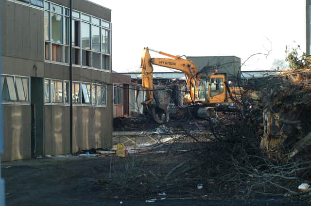 Demolition started at the English block of Valley School