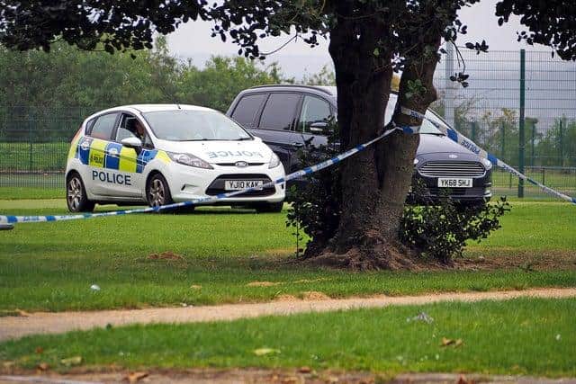 Police and the bomb squad attended Concord Park this morning to carry out a controlled explosion.
