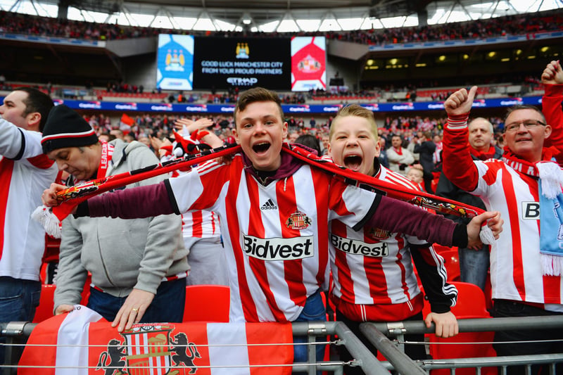 Two young Sunderland fans show just how passionate they are about Sunderland at Wembley!