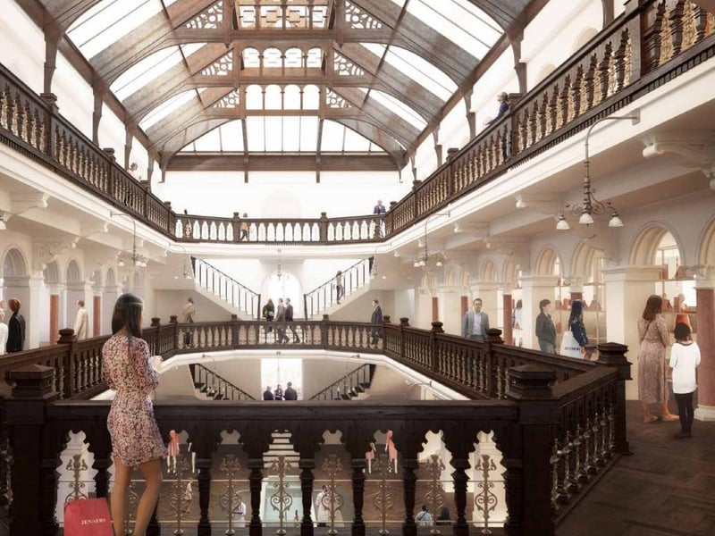 The department store will be opened, with new cafes, restaurants and hotel rooms.