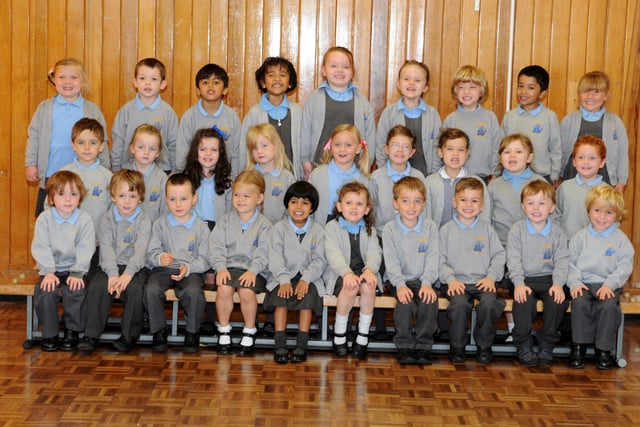 Mrs Dunn's reception class at St Bede's RC Primary School, in Claypath Lane, South Shields. Who do you recognise in this 2014 photo?