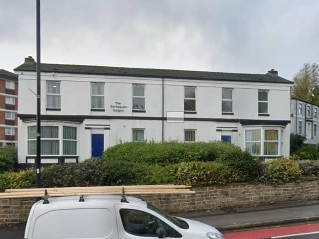 A Google Maps image of the Cornerstone Building GP surgery at the corner of Burngreave Road and Andover Street, Sheffield that would close under plans to build four new health centres housing nine GP practices