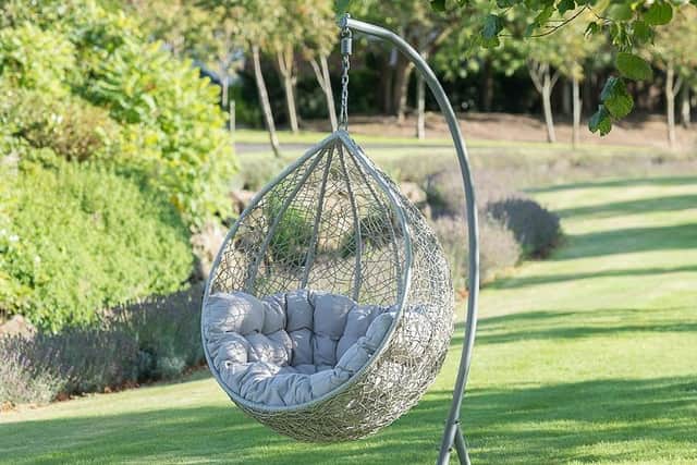 Hanging egg chairs are all the rage at the moment, with people trying to find the perfect one to complement their home or garden (Photo: B&M)