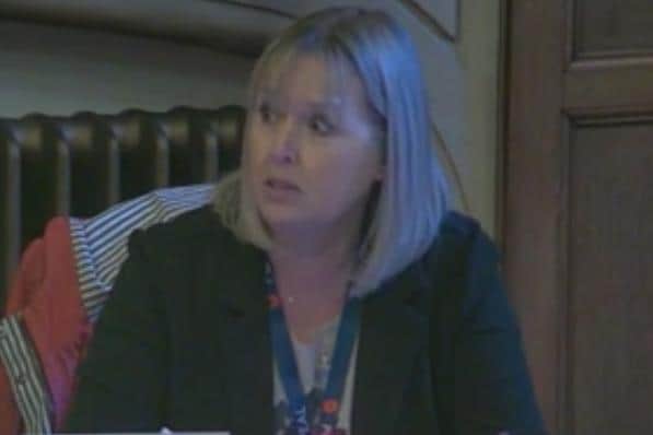 Councillor Karen McGowan voiced her concerns at a meeting of Sheffield City Council about the future of city library services. Picture: Sheffield Council webcast