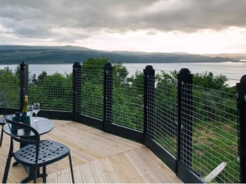 The amazing wraparound balcony gives 360 degree views of the surrounding coast and countryside.