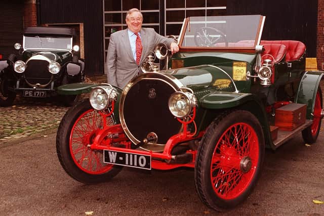 Norman Adsetts who is to donate his Simplex car to Kelham Island Museum to go next to the late Lord Riverdale's Simplex which is on display at the Museum.