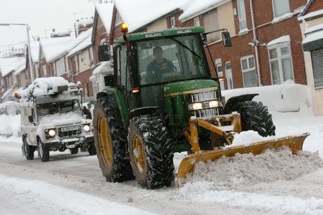 Snow ploughs are out in force across Doncaster, trying to keep the main roads clear. This one is pictured on Edlington Lane in December 2010