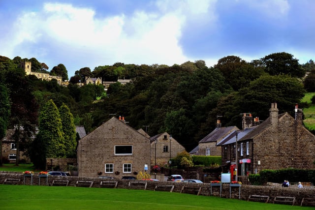 Low Bradfield - the sister village of nearby High Bradfield - is within the boundary of the city of Sheffield, just over six miles from the city centre. It has a cricket pitch and a café/art shop called The Schoolrooms, and Flask End, a village shop, tearoom and post office, which is pictured here on the right.