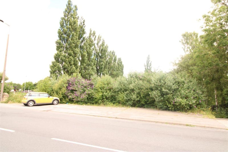 This is the site of the former Grand Cinema in Muglet Lane, Maltby. The auction brochure says this is an opportunity to purchase a building plot with planning for two dwellings and six apartments.