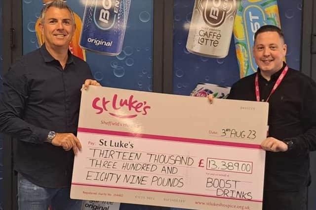 Simon Gray (left) and St Luke’s senior fundraising manager Matthew Sheridan