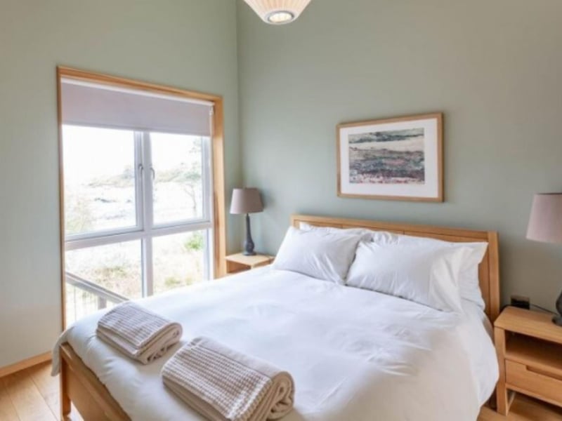 The master bedroom has its own private balcony.