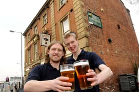 Pictured are the co-owners of the Shakespeare pub, Gibraltar Street, Sheffield. Chris Bamford (right) and Robin Baker. Shakespeares was named Sheffield's Pub of the Year by CAMRA in 2012