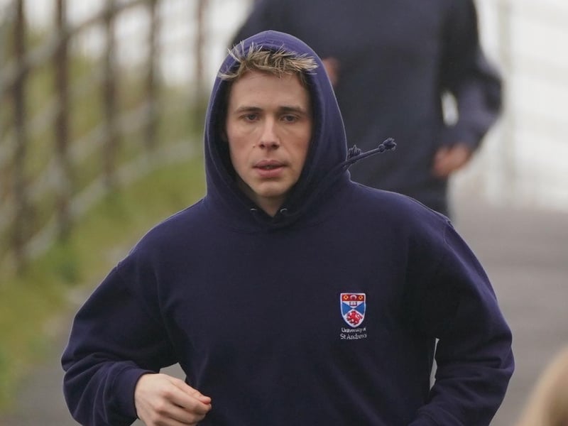 The actor who plays the Prince of Wales during his university years in Netflix show The Crown was seen jogging in St Andrews as filming for the next series continues in the town.
