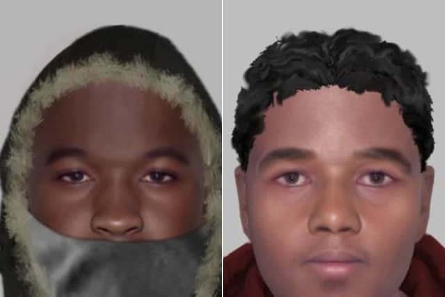 The e-fits of the suspects believed to be involved in the armed robbery.