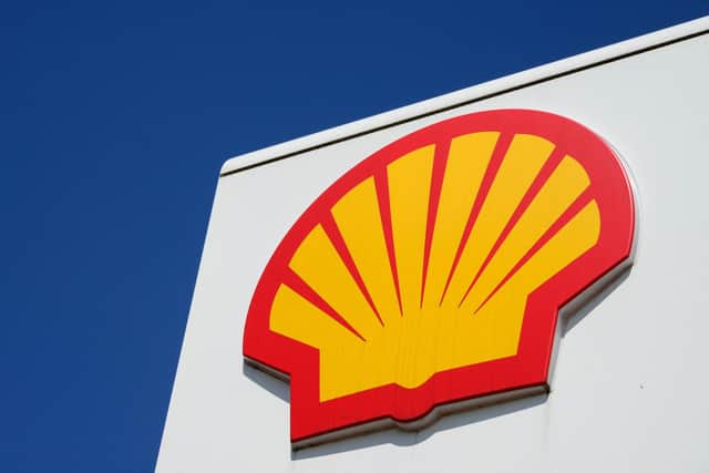 A photo taken on May 26, 2022 shows the logo of British multinational oil and gas company Shell at an oil and gas station in Berlin. (Photo by Astrid VELLGUTH / AFP) (Photo by ASTRID VELLGUTH/AFP via Getty Images)