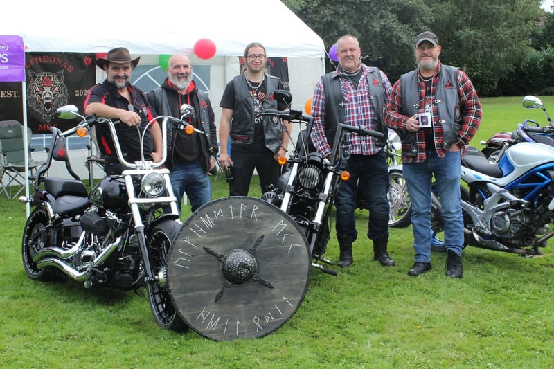 A collection of vintage motorbikes was shown by this proud group. Visitors were fascinated.