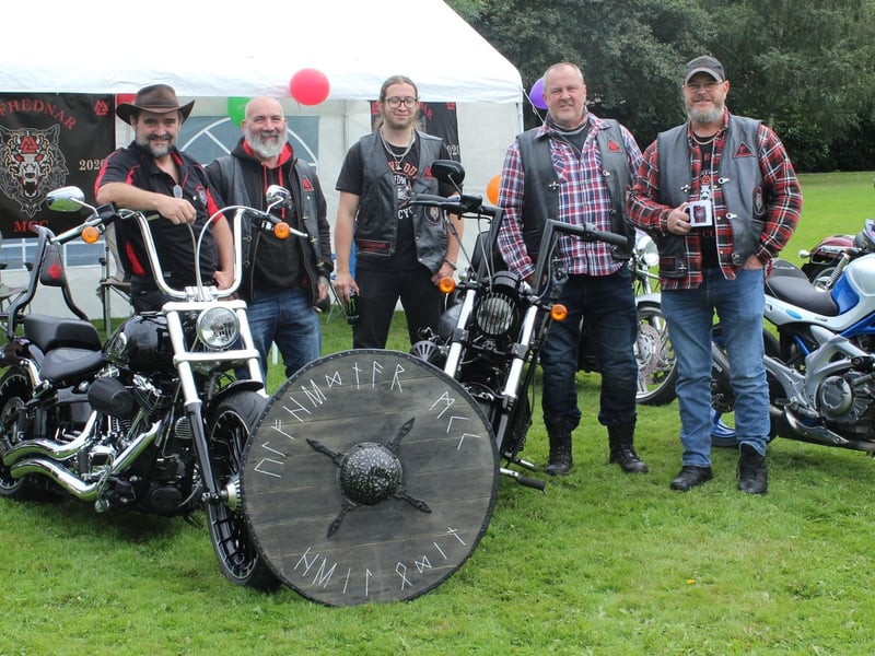 A collection of vintage motorbikes was shown by this proud group. Visitors were fascinated.