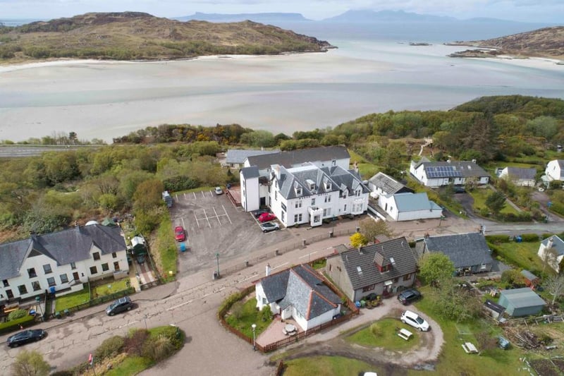The Morar Hotel is on the banks of Loch Morar, which was one of several lochs used for scenes involving Hogwarts Lake.
