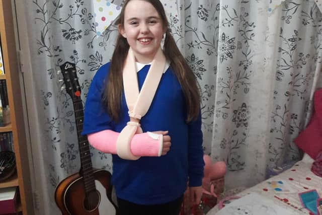 On her 10th birthday, Daisy broke her arm in two places and required treatment at Sheffield Children's.