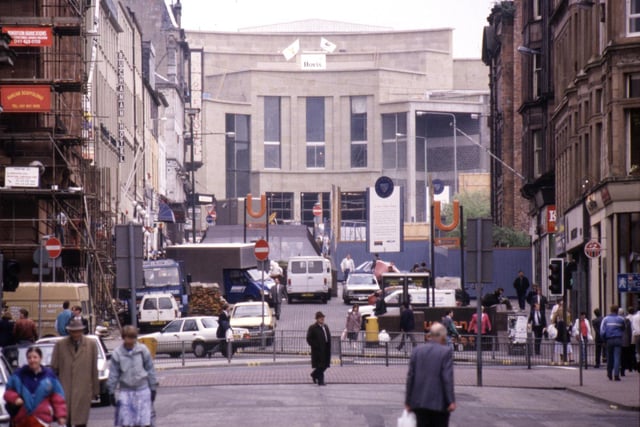 Exterior of the Glasgow Concert Hall in August 1990.