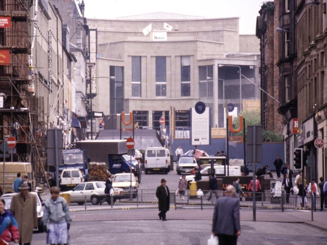 Exterior of the Glasgow Concert Hall in August 1990.