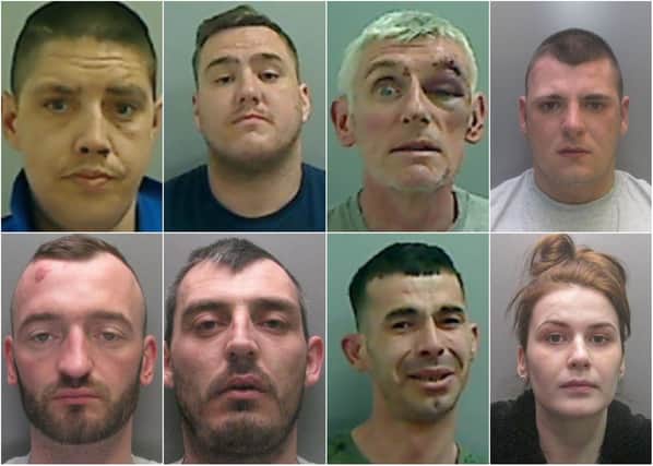 Just some of the criminals jailed recently by the courts following offences committed across Hartlepool and East Durham.