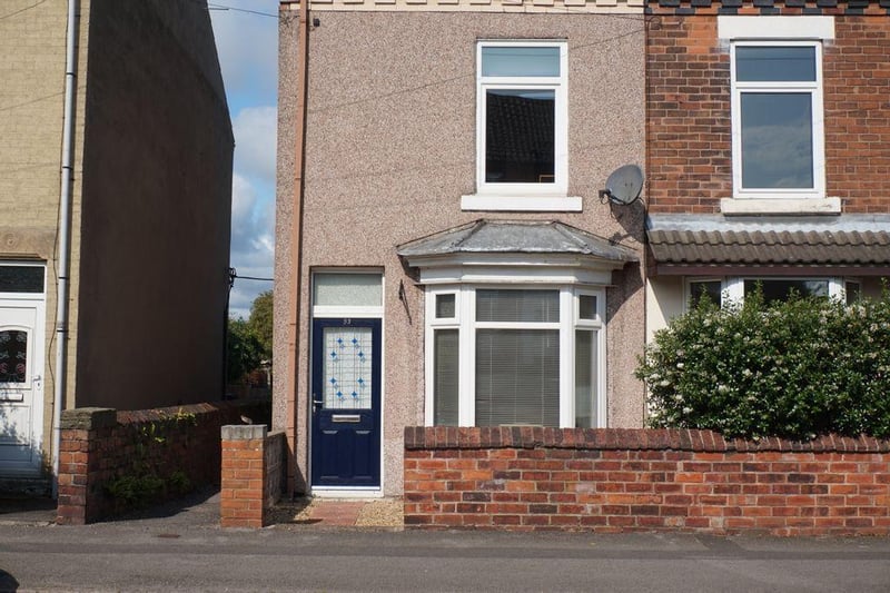 This unfurnished, two-bedroom, end-terrace home is available for £525 per calendar month from May 4, 2021, through Toseland Properties.