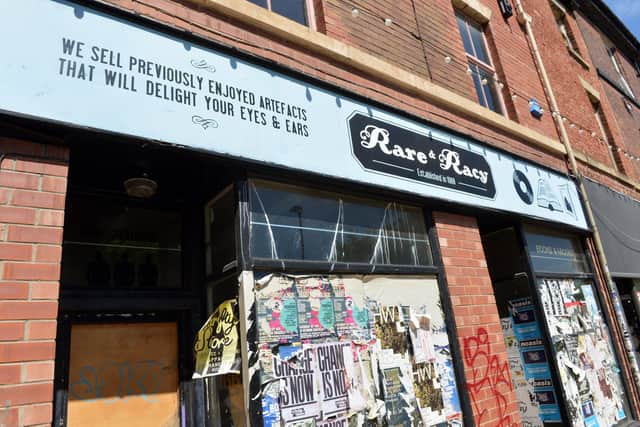 The former Rare & Racy shop on May 20, 2020. Picture: Brian Eyre.