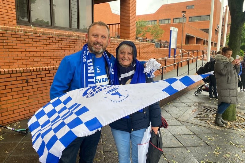Mark and Nicola Ainsley are huge Hartlepool fans and were at the match last weekend. Mark said: “It’s unbelievable, I actually cried at the match! I’m so proud and absolutely love it.”