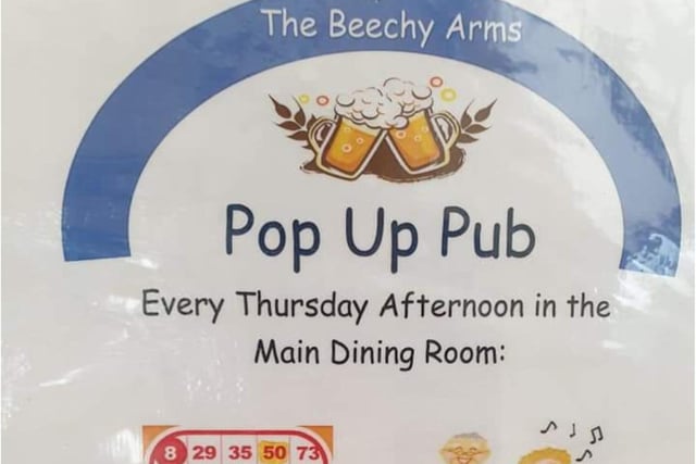 Everyone welcome at the Beechy Arms pop up pub.