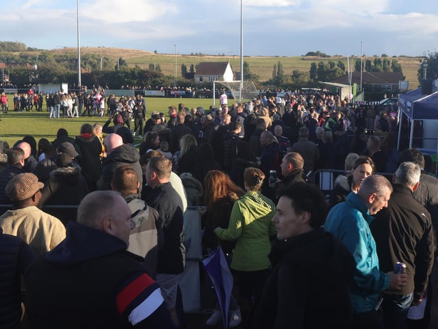 A healthy attendance at The Lido Ground