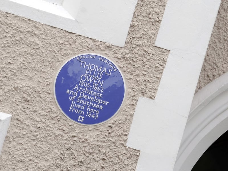 Architect and developer Thomas Ellis-Owen is commemorated in a plaque in Southsea. From 1849 he lived at the house which is now Portsmouth High School for Girls, Dovercourt, Kent Road.
Picture: Ian Hargreaves (141665-18)