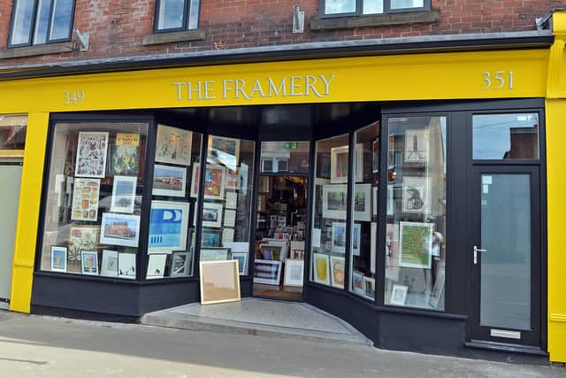 Outside The Framery on Sharrow Vale Road. Picture: Brian Eyre.