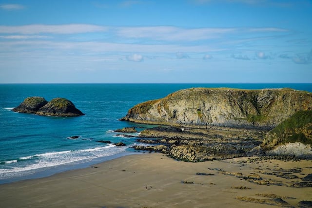 Traeth Llyfn is a sandy and rocky beach located between Porthgain and Abereiddi. The beach is reached by very steep metal stairs, but there are rock pools to explore and scenic views to take in when you get there (Photo: Shutterstock)