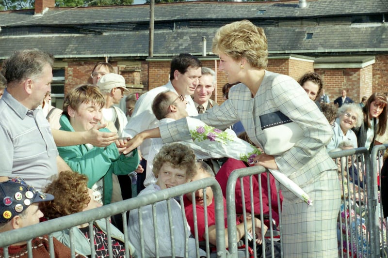 Princess Diana at St Benedicts Hospice in September 1993. Remember this?