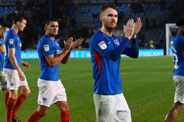 Pompey applaud. Picture: Graham Hunt